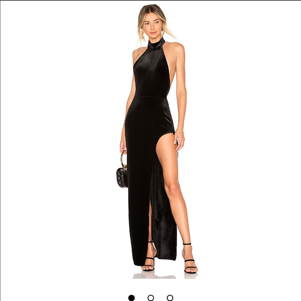 Revolve Penelope gown black velvet